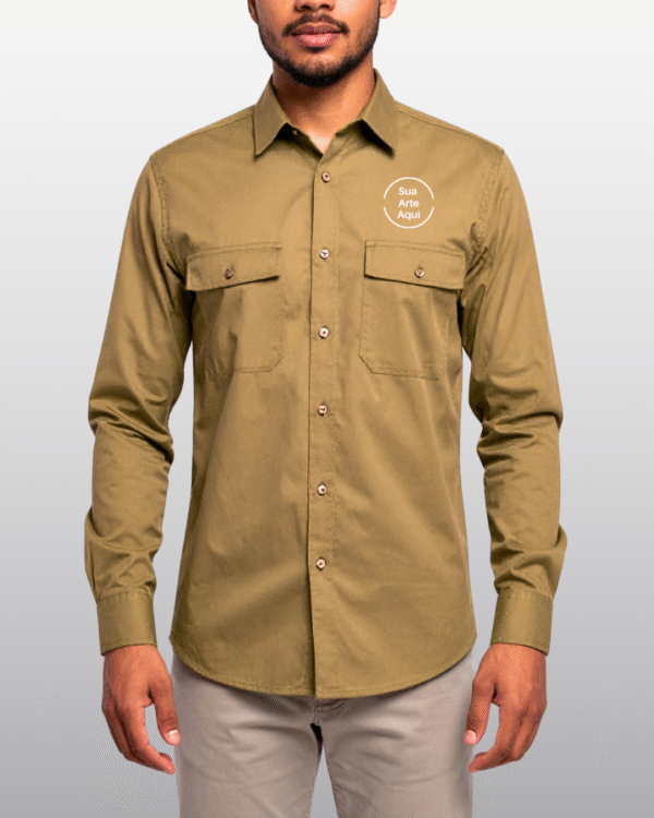 Workshirt Manga Longa - Caqui