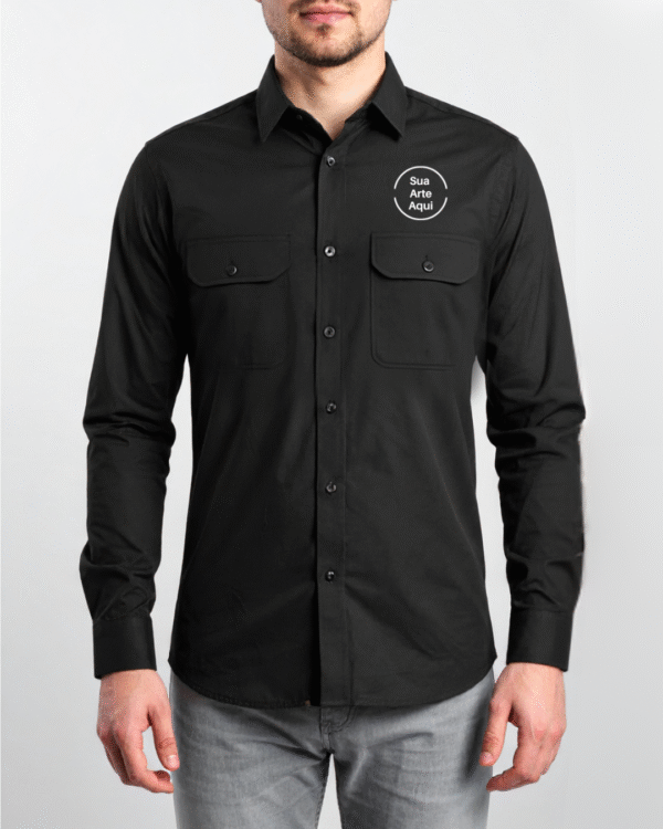 Workshirt Manga Longa - Preta