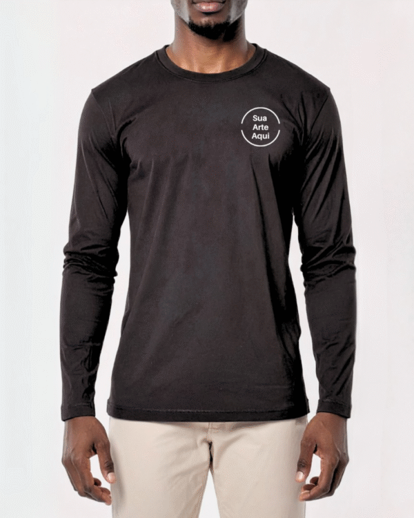 Camiseta de Algodão Premium Manga Longa