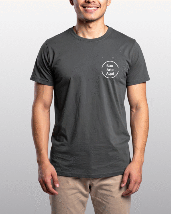 Camiseta de Poliviscose - Cinza Chumbo