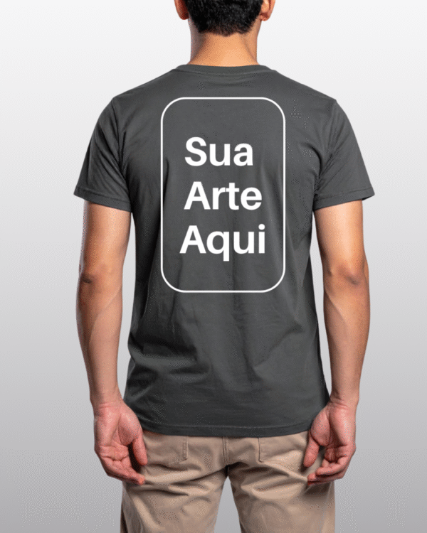 Camiseta de Poliviscose - Cinza Chumbo - Imagem 2