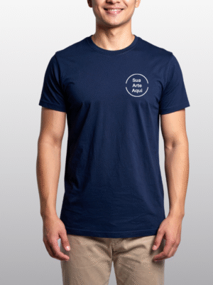 Camiseta de Poliviscose - Azul Marinho