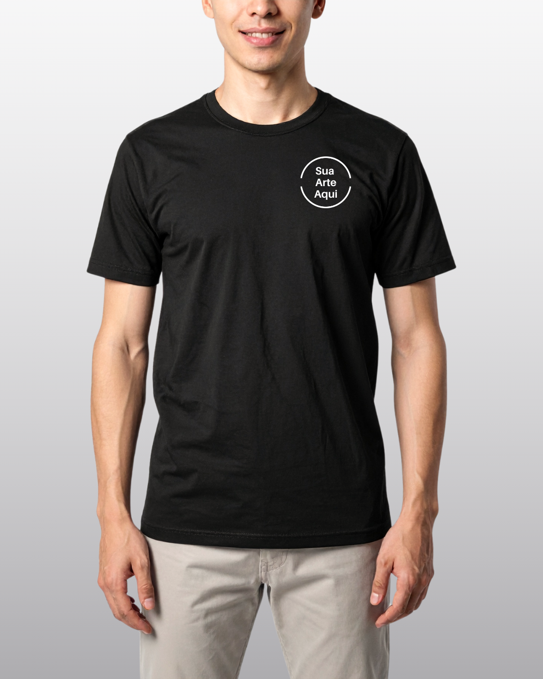 Camiseta de Algodão Premium - Preto